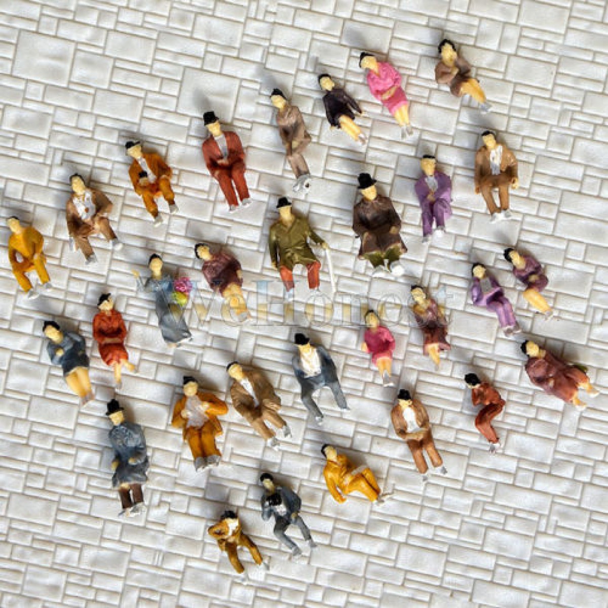 30 pcs HO scale ALL Seated People sitting figures Passengers 30 difr poses #B30P